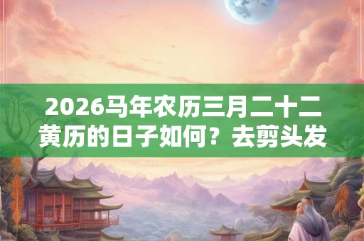2026马年农历三月二十二黄历的日子如何？去剪头发好吗？