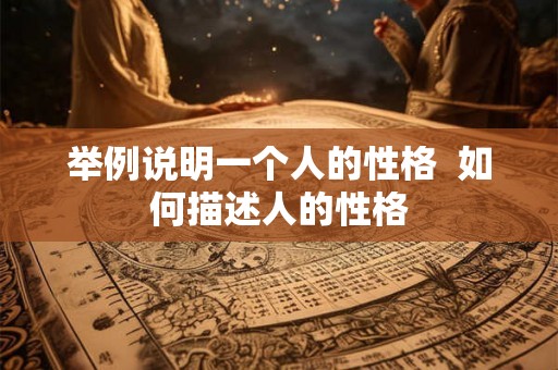 举例说明一个人的性格  如何描述人的性格