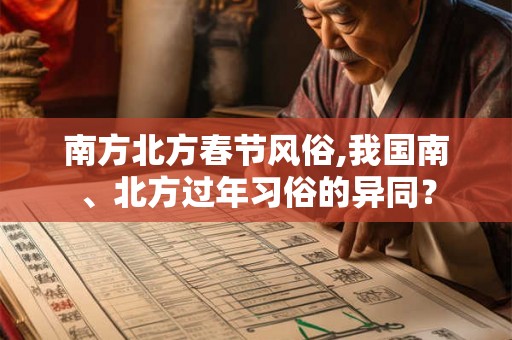 南方北方春节风俗,我国南、北方过年习俗的异同？