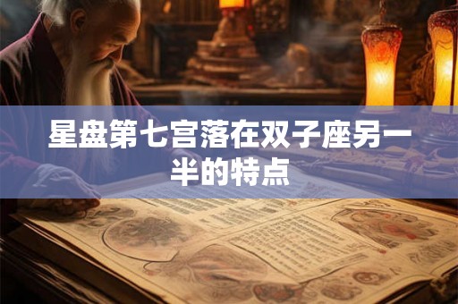 星盘第七宫落在双子座另一半的特点