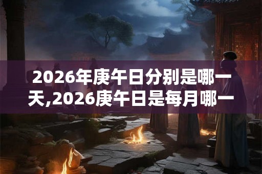 2026年庚午日分别是哪一天,2026庚午日是每月哪一天
