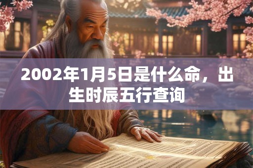 2002年1月5日是什么命，出生时辰五行查询