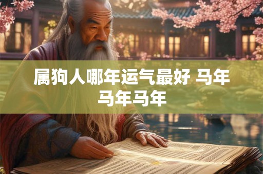 属狗人哪年运气最好 马年马年马年 属狗人哪年运气最好 马年马年马年