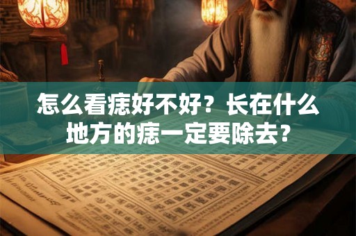 怎么看痣好不好？长在什么地方的痣一定要除去？
