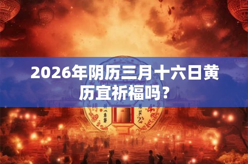 2026年阴历三月十六日黄历宜祈福吗？