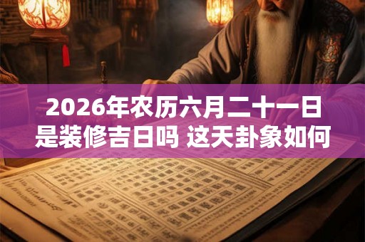 2026年农历六月二十一日是装修吉日吗 这天卦象如何