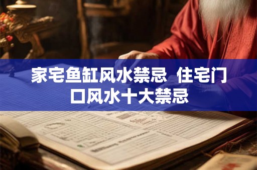 家宅鱼缸风水禁忌  住宅门口风水十大禁忌