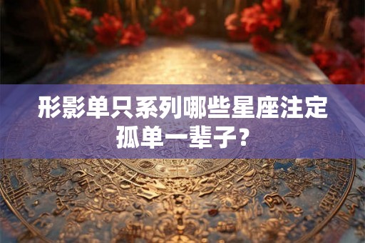 形影单只系列哪些星座注定孤单一辈子？