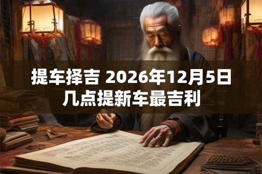 提车择吉 2026年12月5日几点提新车最吉利