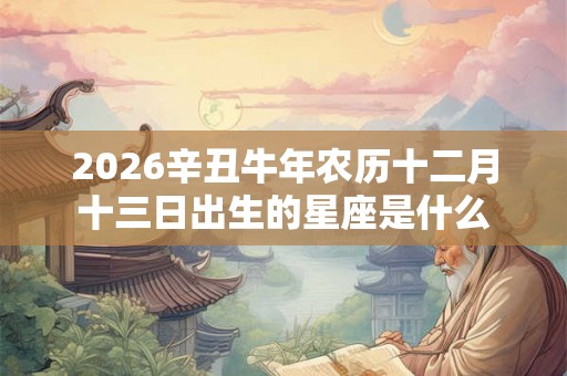2026辛丑牛年农历十二月十三日出生的星座是什么