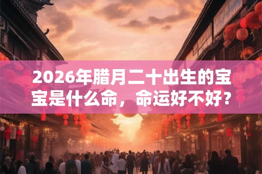 2026年腊月二十出生的宝宝是什么命，命运好不好？