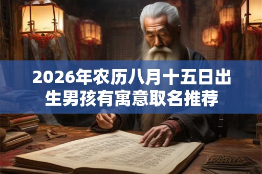 2026年农历八月十五日出生男孩有寓意取名推荐