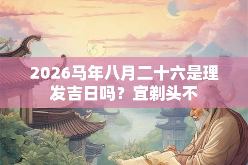 2026马年八月二十六是理发吉日吗？宜剃头不