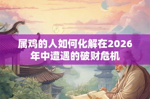 属鸡的人如何化解在2026年中遭遇的破财危机