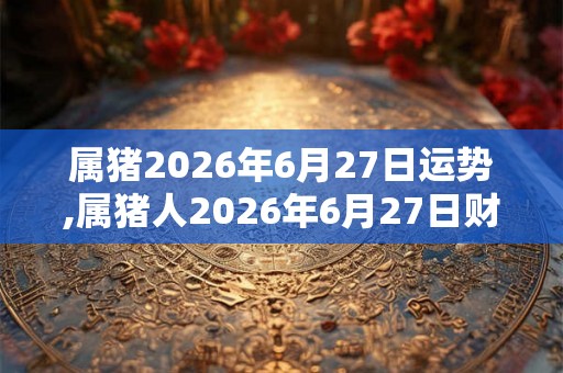 属猪2026年6月27日运势,属猪人2026年6月27日财运,生肖猪2026年6月27日运势 属猪2026年6月27日运势,属猪人2026年6月27日财运,生肖猪2026年6月27日运势