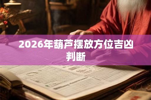 2026年葫芦摆放方位吉凶判断 2026年葫芦摆放方位吉凶判断