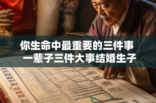 你生命中最重要的三件事  一辈子三件大事结婚生子
