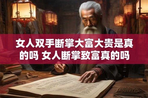 女人双手断掌大富大贵是真的吗 女人断掌致富真的吗