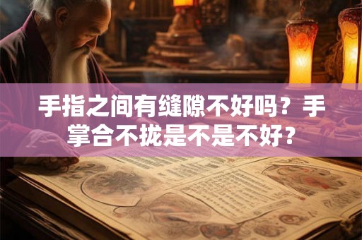 手指之间有缝隙不好吗？手掌合不拢是不是不好？
