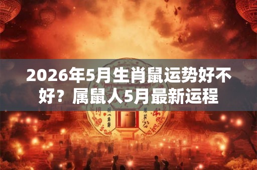 2026年5月生肖鼠运势好不好?属鼠人5月最新运程 2026年5月生肖鼠运势好不好?属鼠人5月最新运程