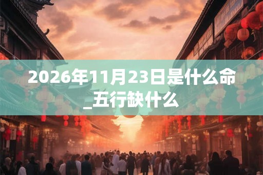 2026年11月23日是什么命_五行缺什么