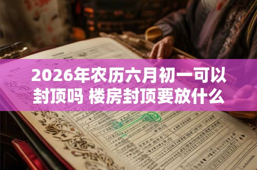 2026年农历六月初一可以封顶吗 楼房封顶要放什么