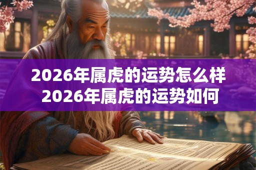 2026年属虎的运势怎么样 2026年属虎的运势如何