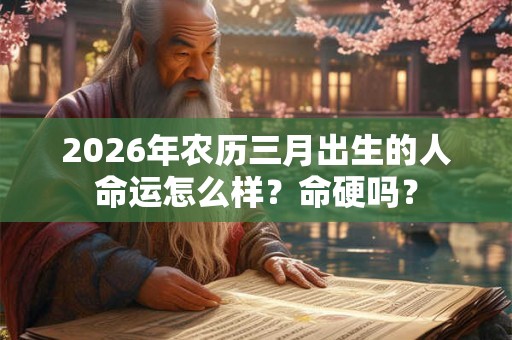 2026年农历三月出生的人命运怎么样？命硬吗？