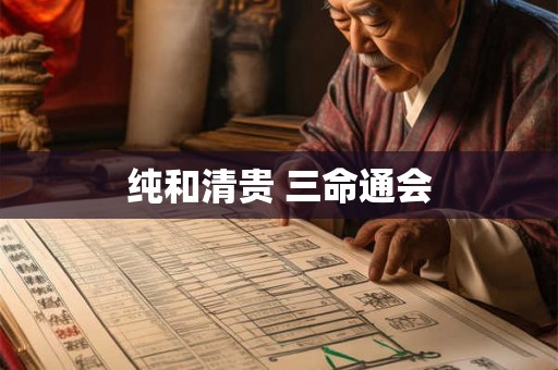 纯和清贵 三命通会 纯和清贵 三命通会