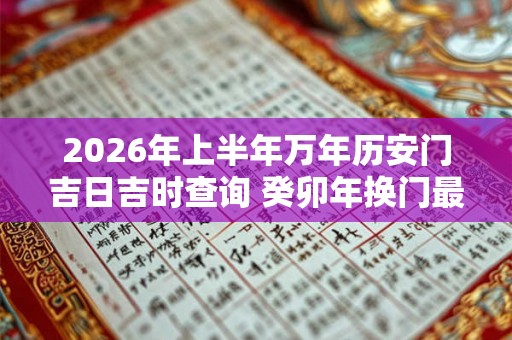 2026年上半年万年历安门吉日吉时查询 癸卯年换门最近好日子免费