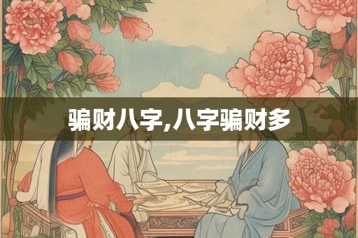 骗财八字,八字骗财多