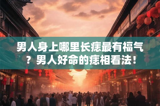男人身上哪里长痣最有福气？男人好命的痣相看法！