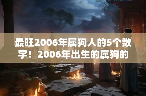 最旺2006年属狗人的5个数字！2006年出生的属狗的命运详解