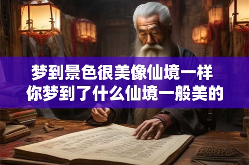 梦到景色很美像仙境一样 你梦到了什么仙境一般美的景色