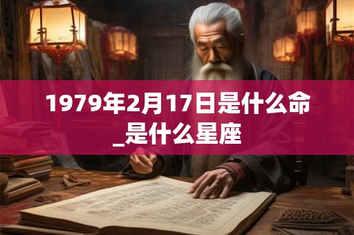 1979年2月17日是什么命_是什么星座