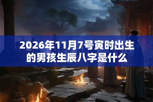 2026年11月7号寅时出生的男孩生辰八字是什么