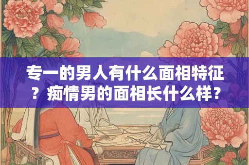 专一的男人有什么面相特征？痴情男的面相长什么样？