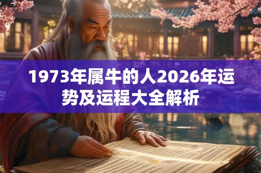 1973年属牛的人2026年运势及运程大全解析