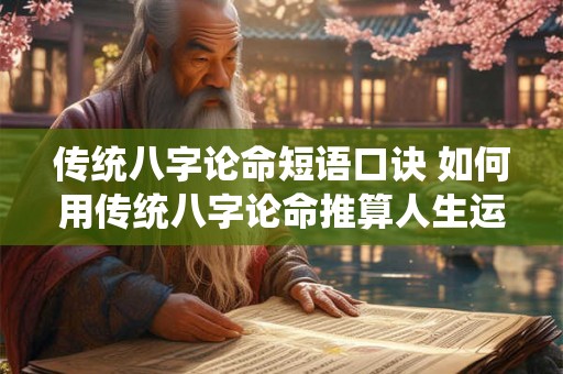 传统八字论命短语口诀 如何用传统八字论命推算人生运势 传统八字论命短语口诀 如何用传统八字论命推算人生运势