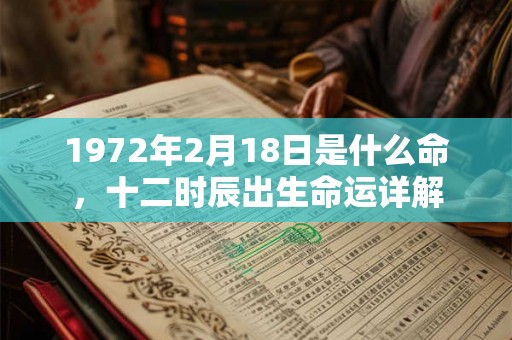 1972年2月18日是什么命,十二时辰出生命运详解 1972年2月18日是什么命,十二时辰出生命运详解