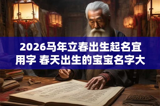 2026马年立春出生起名宜用字 春天出生的宝宝名字大全