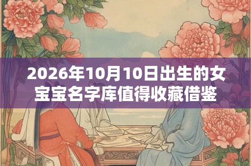 2026年10月10日出生的女宝宝名字库值得收藏借鉴 2026年10月10日出生的女宝宝名字库值得收藏借鉴