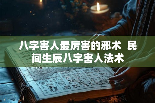 八字害人最厉害的邪术  民间生辰八字害人法术