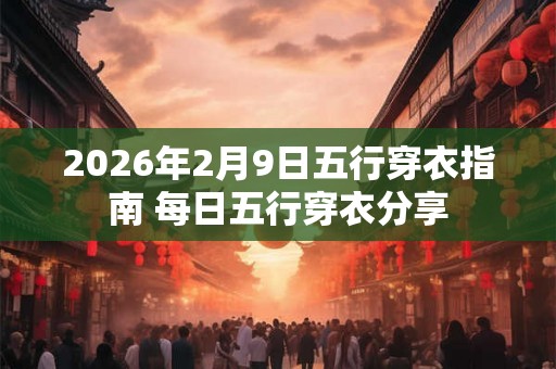 2026年2月9日五行穿衣指南 每日五行穿衣分享