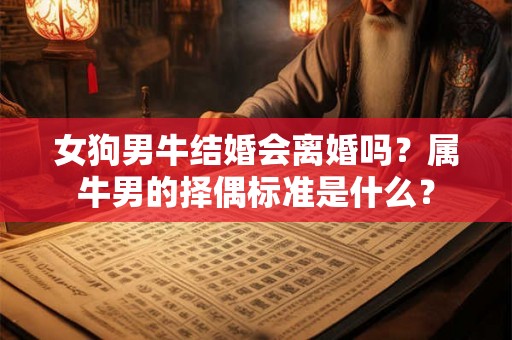 女狗男牛结婚会离婚吗?属牛男的择偶标准是什么? 女狗男牛结婚会离婚吗?属牛男的择偶标准是什么?