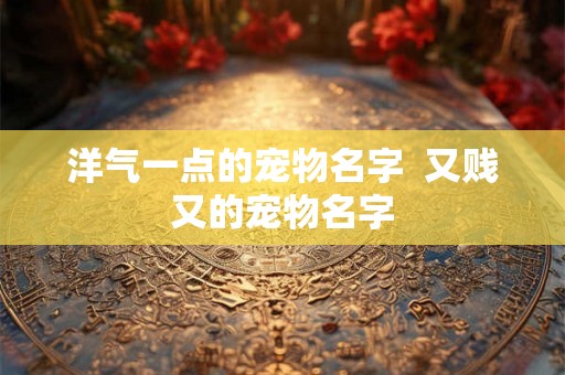 洋气一点的宠物名字  又贱又的宠物名字