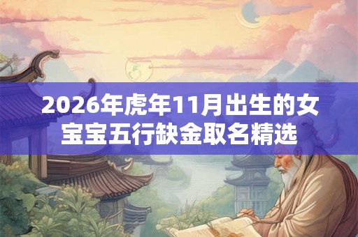 2026年虎年11月出生的女宝宝五行缺金取名精选