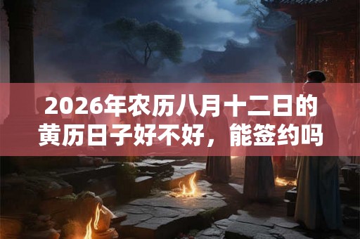2026年农历八月十二日的黄历日子好不好，能签约吗？