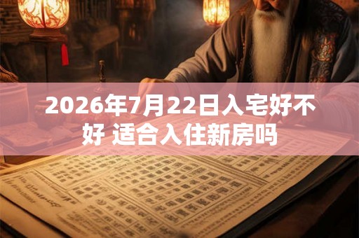 2026年7月22日入宅好不好 适合入住新房吗