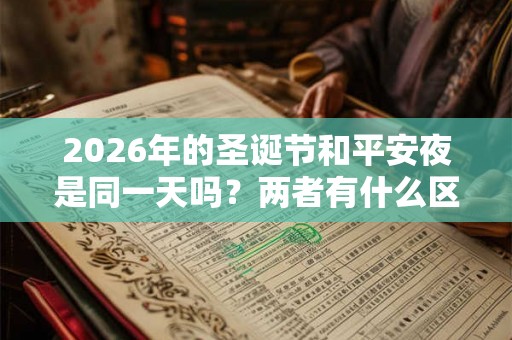 2026年的圣诞节和平安夜是同一天吗？两者有什么区别？